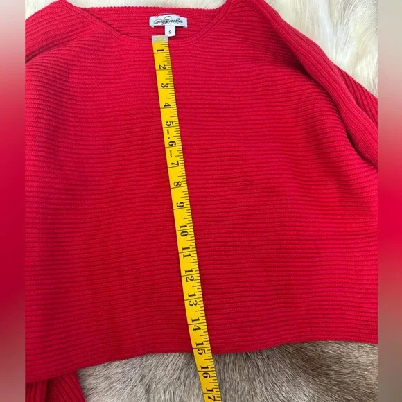NWOT Magnolia Vibrant Red Off-Shoulder Sweater - Picture 8 of 8